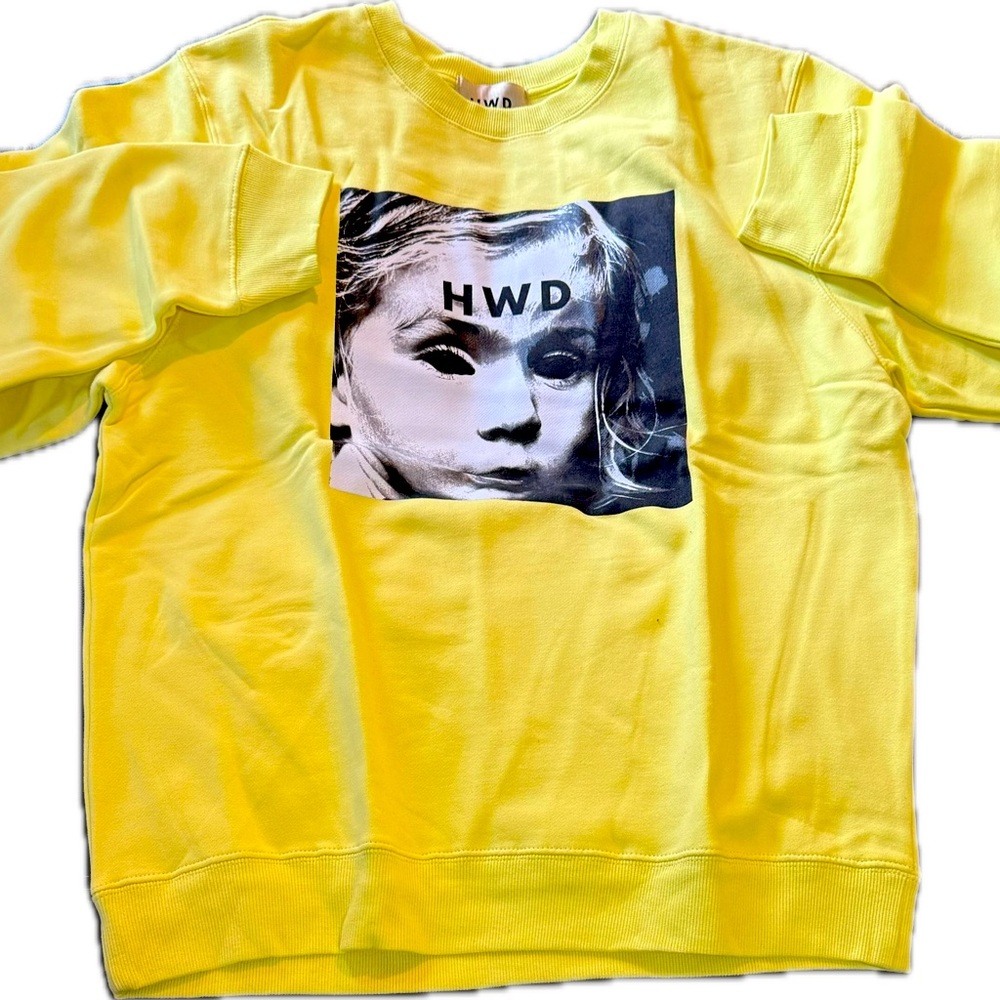 Brand New HWD Yellow Graphic Crew Neck Sweatshirt.